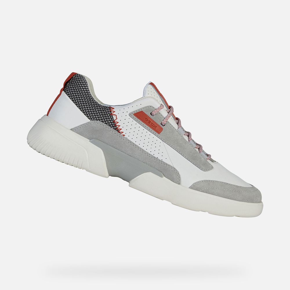 Tenis Geox Homem Branco/Cinzentas - Smoother - RDCFI4013